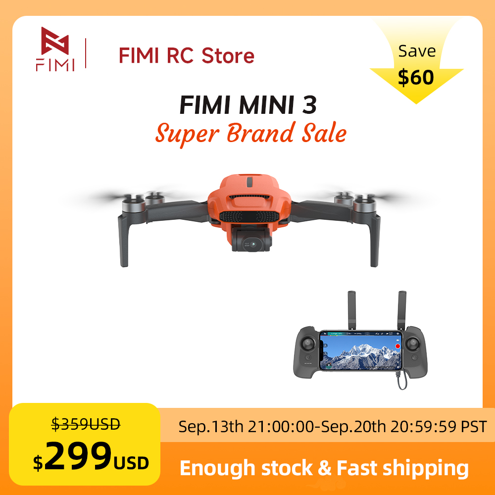 FIMI MINI 3 Drone Kamera 4K 60 - Drone Gimbal Brushless ulasan dan harga